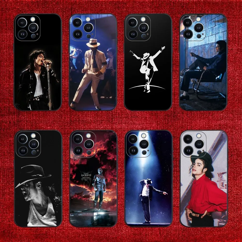 

Singer Michael Jackson Phone Case For iPhone 16e,16,15,14,13,12,11,Pro,X,XS,Max,XR,Plus,Mini Soft Black Cover