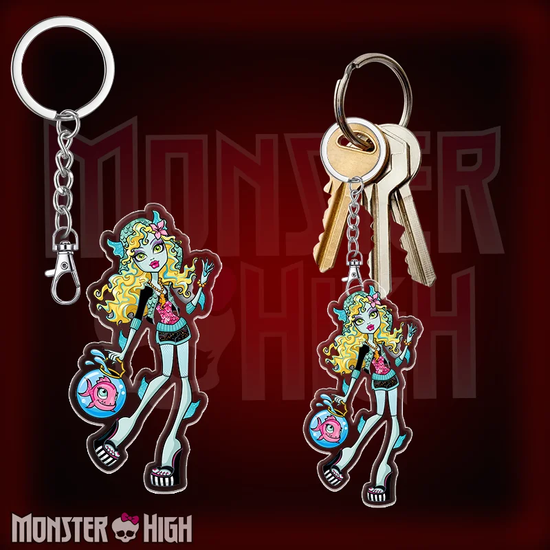 LLavero de Anime Monster High de 6cm, accesorios, bolso colgante, llavero acrílico periférico, colección de seguidores de vacaciones, regalos para amigos