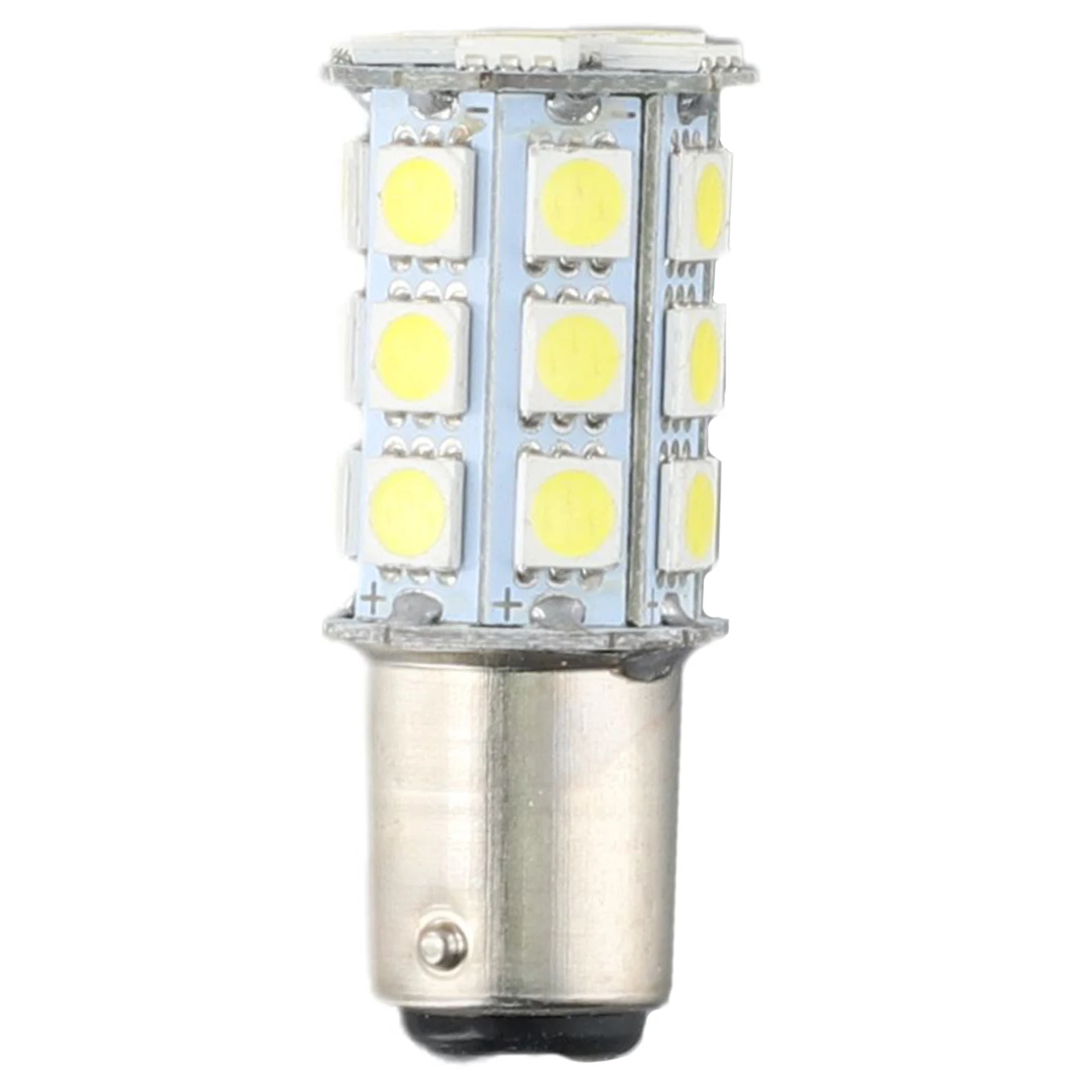 1Pcs 27-SMD BA15D Cabin Marine Boat White LED Inner Lights Bulbs 1004 1076 1142 For Signal Lights Reverse Lamp