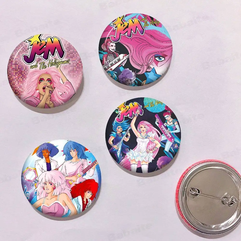 جيم آند ذا هولوغرامز فيلم 58 ملم حيوانات مضحكة دبابيس شارة حقيبة الظهر الملابس هدية التبعي