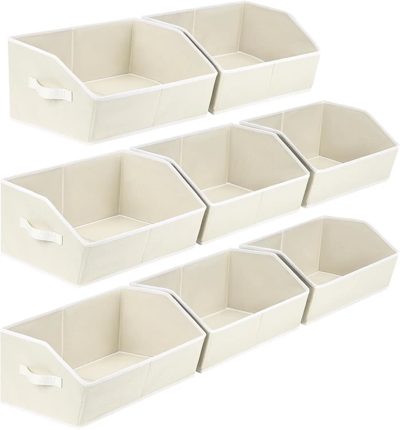 Closet Organizers and Storage Bins - Large Fabric Storage Bins, Decorative Storage Baskets for Organizing, Trapezoid Fol