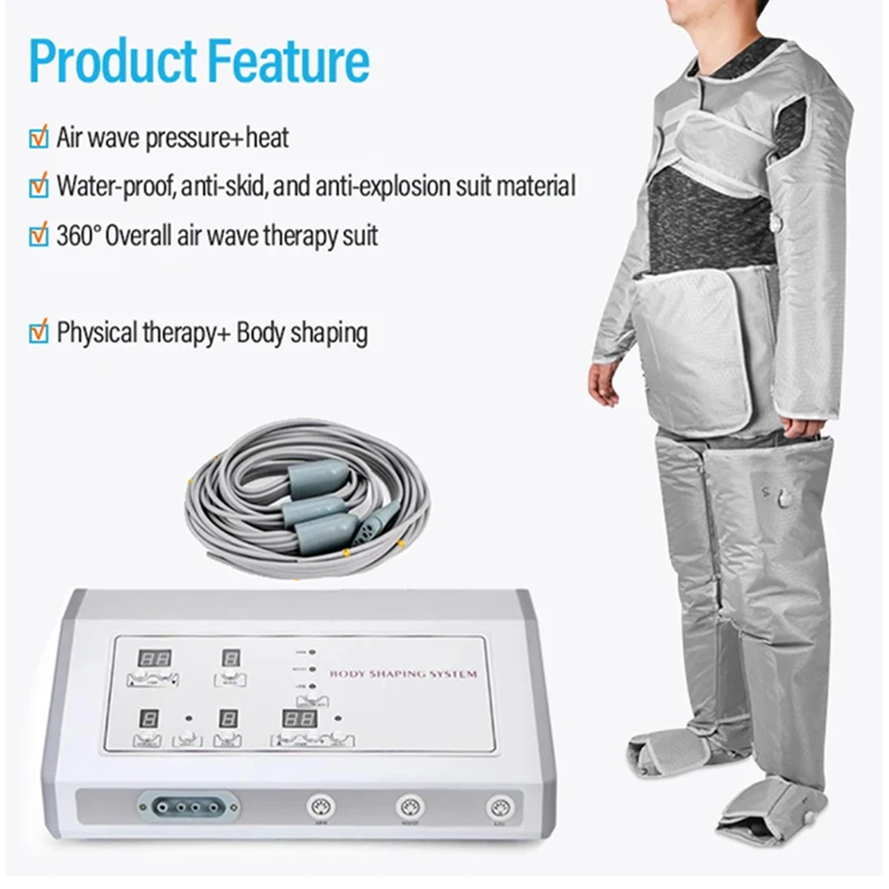 Air Pressure Lymphatic Drainage Machine Body Slimming Muscle Relax Heated Therapy Weight Loss Pressotherapy Suit For Full Body