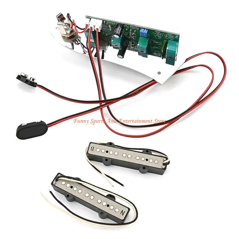 C4DE Bass Control Plate Harness Switch & Pickup Neck for JB Bass Replacement Parts