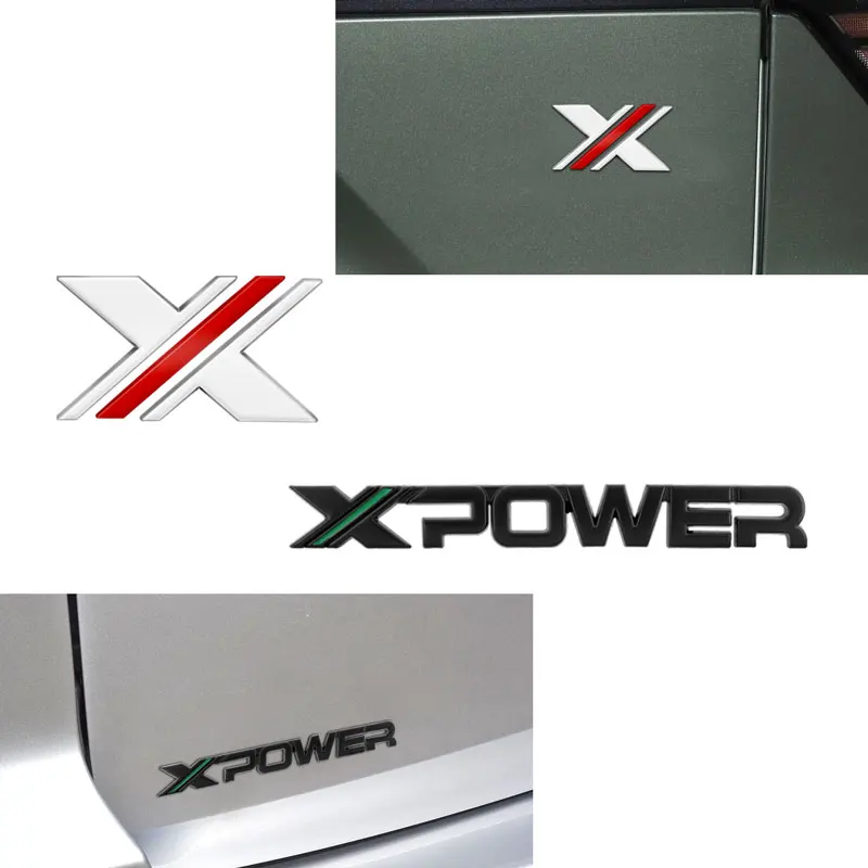 X XPOWER Logo 3D Metal Exteior Auto Side Trunk Sticker Badge Emblem Car Styling For MG 5 6 7 ZS HS GS 3 TF 5 RX5 GT Accessories