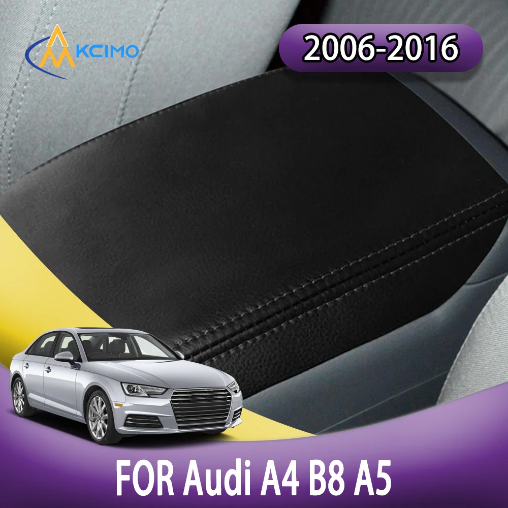 

Faux Leather Easy Clean Car Armrest Box Center Console Lid Armrest Cover Car Accessories For Audi A4 B8 A5 2006-2016