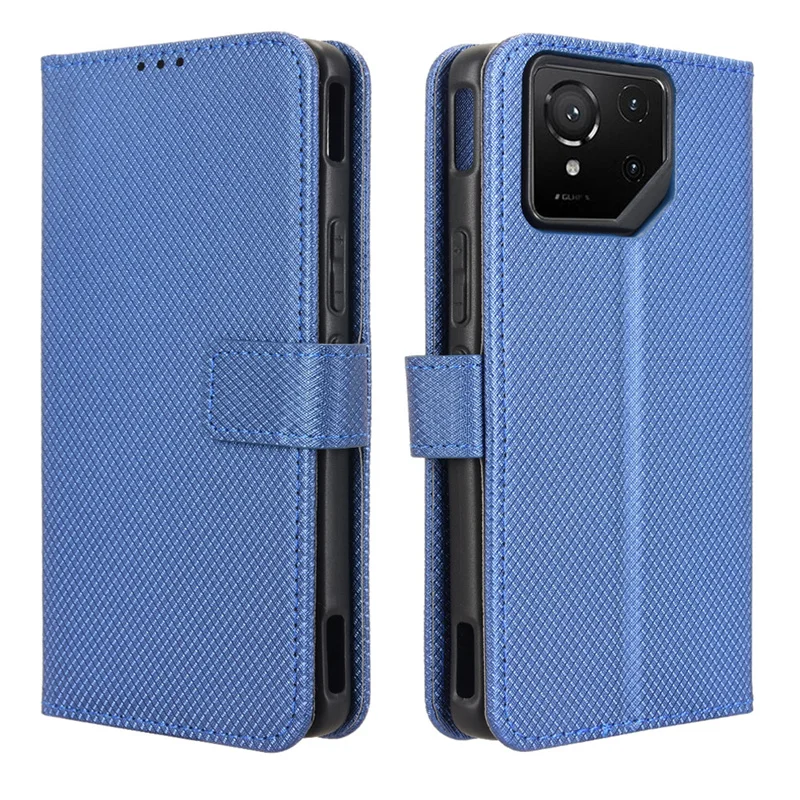 Fit in Asus ROG Phone 9 Diamond Pattern Luxury wallet Leather Strap For Asus ROG Phone 9 Pro Magnetic leather Case