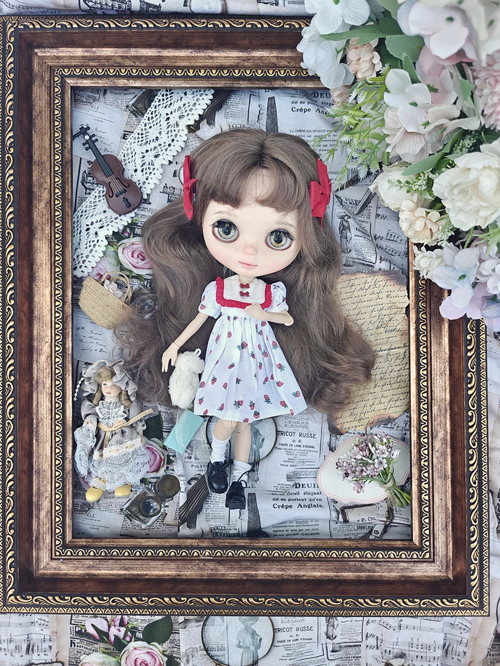 Nowe ubranka dla lalek Blythe, urocza codzienna sukienka w truskawki, zestaw w wiśniach, ubrania dla lalek Ymy Licca Azones Ob22 24 27, akcesoria dla lalek YMY