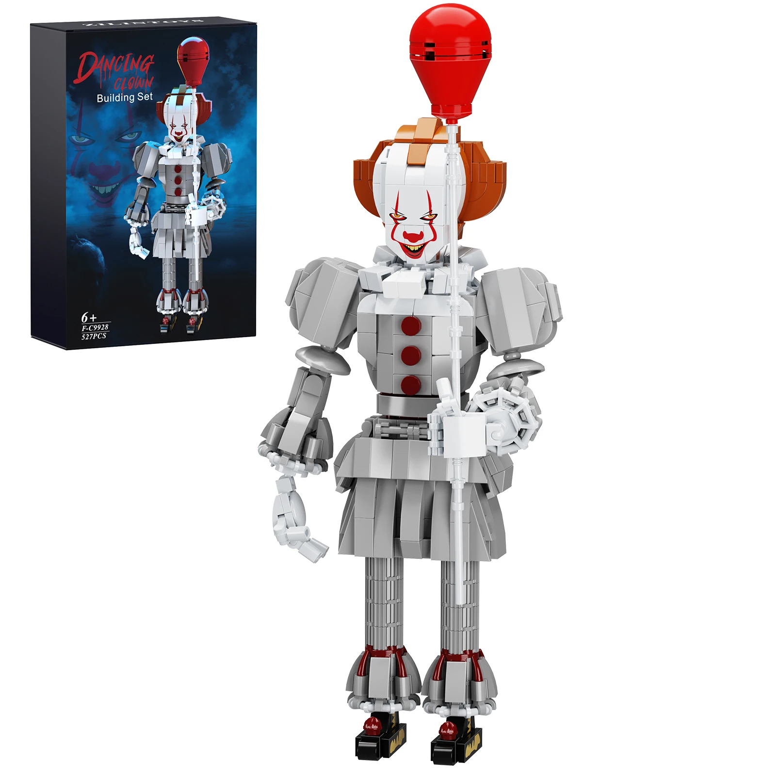 

Конструктор MOC, ужасный персонаж, игрушка, фигурка из фильма, модель, 527 деталей, набор кирпичей, коллекция, подарок на Хэллоуин для детей
