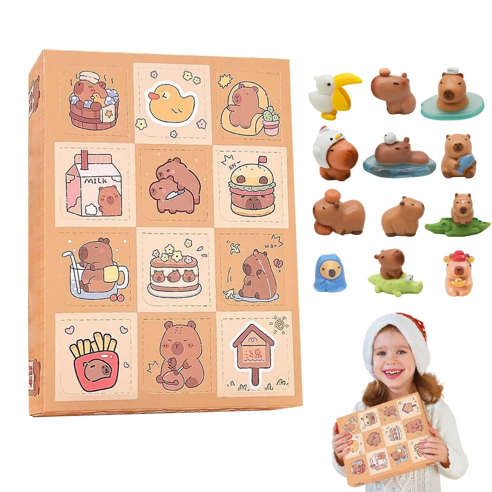 

Capybara Figurines Desktop Capybara Ornament Cute Animal Collectibles For Classroom Prizes Home Decor Christmas Birthday Party
