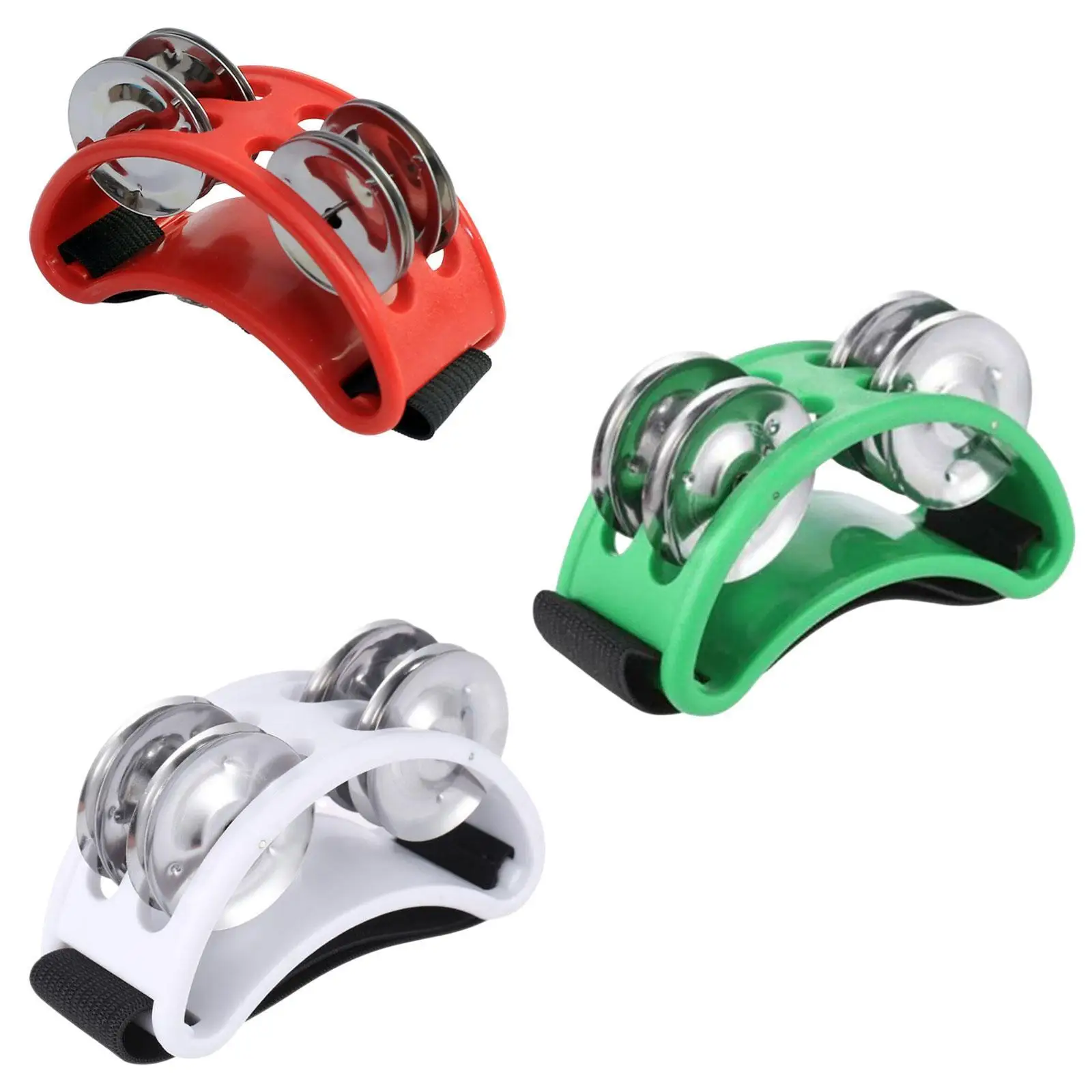 Foot Tambourine for Guitar Rhythmic Shaker Instrument Adjustable Strap Comfortable Fit for Concerts Parties and Jam