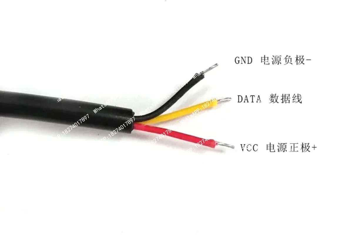 2pcs DS18B20 single bus sensor Waterproof&rustproof flat head Probe Temperature gathering temperature acquisition DS18B20 sensor