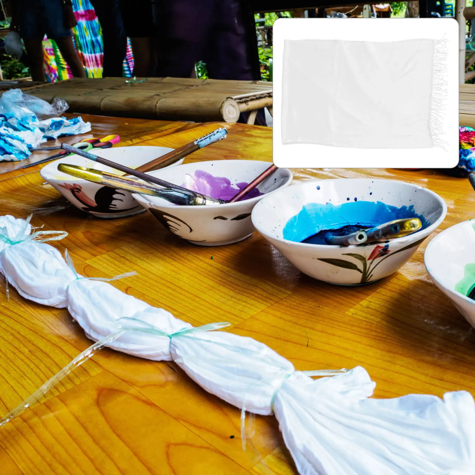 

1 шт., шарф из чистого хлопка, белый однотонный, заготовка своими руками для рисования тай-дай, поделки ручной работы, детский аксессуар, хлопковый материал