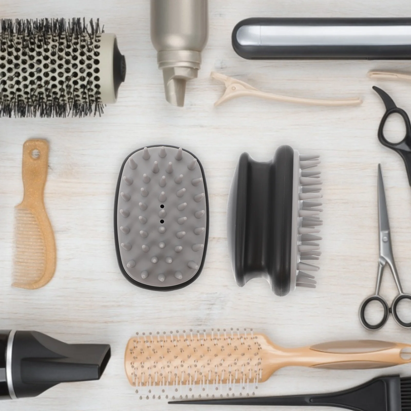 

2 шт., щетка для шампуня, массажер для кожи головы, силиконовая щетка для массажа головы для контроля перхоти, способствует росту волос, улучшает кровяный поток