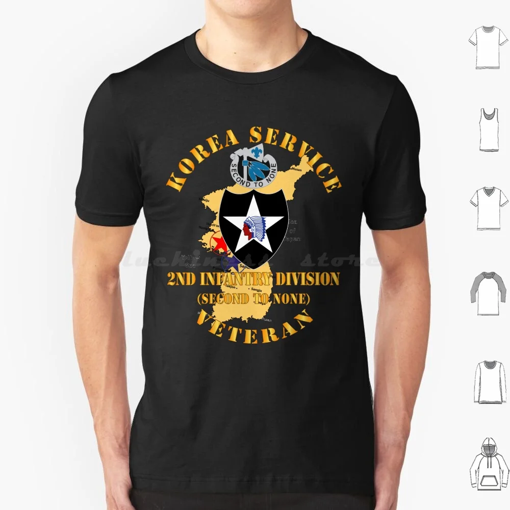 Army-Korea Service Vet-2nd Infantry Div-Second To None T Shirt 6xl Cotton Cool Tee Army Korea Map 2nd Infantry Div Division