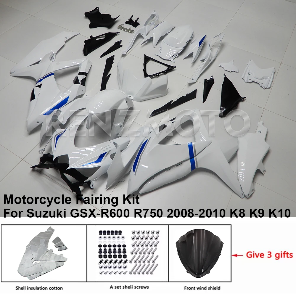 

Motorcycle Set Body Kit Fairing For Suzuki GSX-R600 R750 2008-2010 K8 K9 K10 Plastic Accessories Injection Bodywork S0608-111a