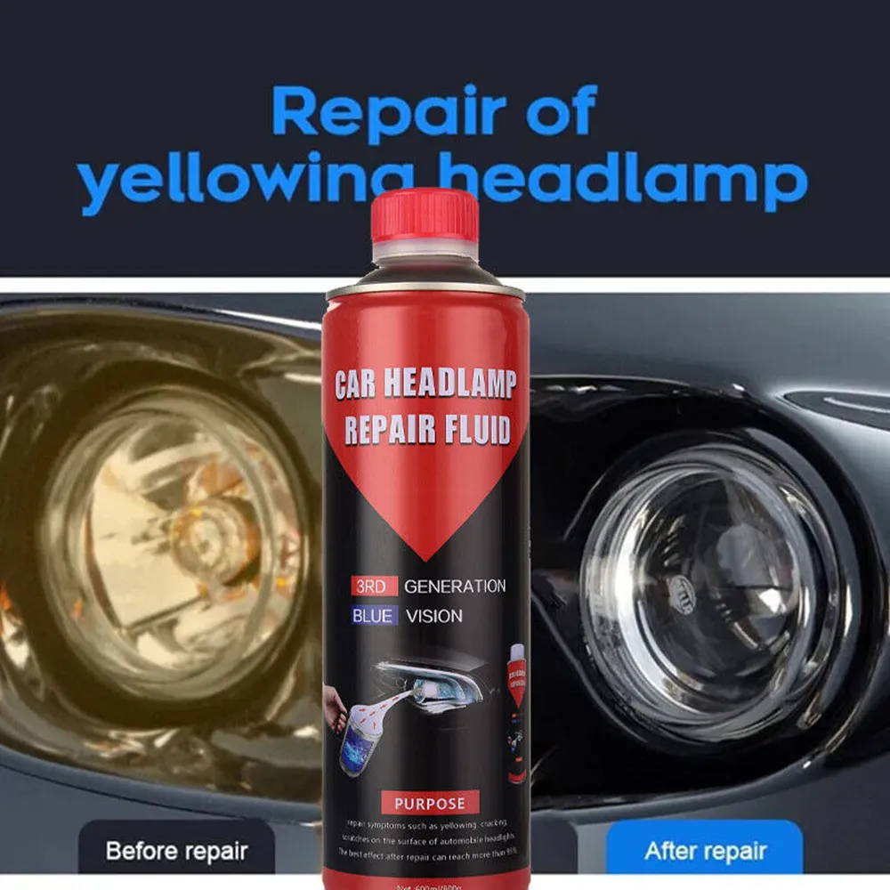 800G Car Headlight Repair Fluid Headlight Repair Polish Headlight Scratch Remove Refurbish Anti-scratch liquid polymer headligh