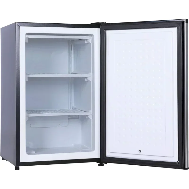 DD2frigidaire EFRF314-AMZ فريزر مستقيم 3.0 قدم مكعب سلسلة تصميم بلاتينيوم غير قابل للصدأ، فضي