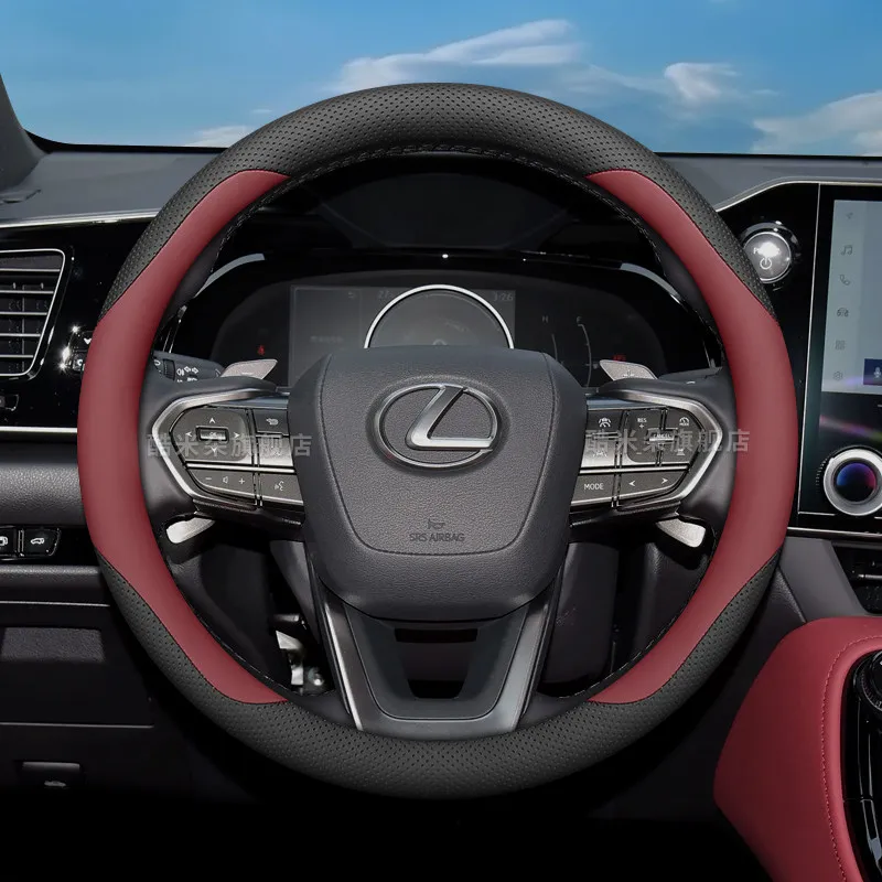 Leather Car Steering Wheel Cover for Lexus RX LBX ES NX NX350 RX400h UX250h ES300h RX350h RX500h NX350h 2020 - 2027 Accessories