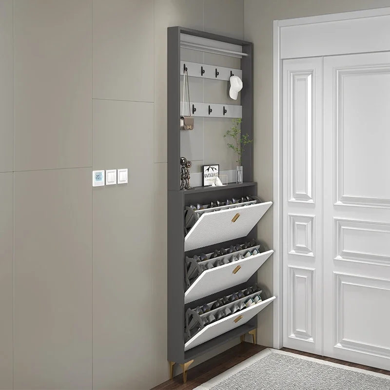 ultra-thin light and luxurious Italian style is simple modern clothes and hats integrated cabinet which saves space