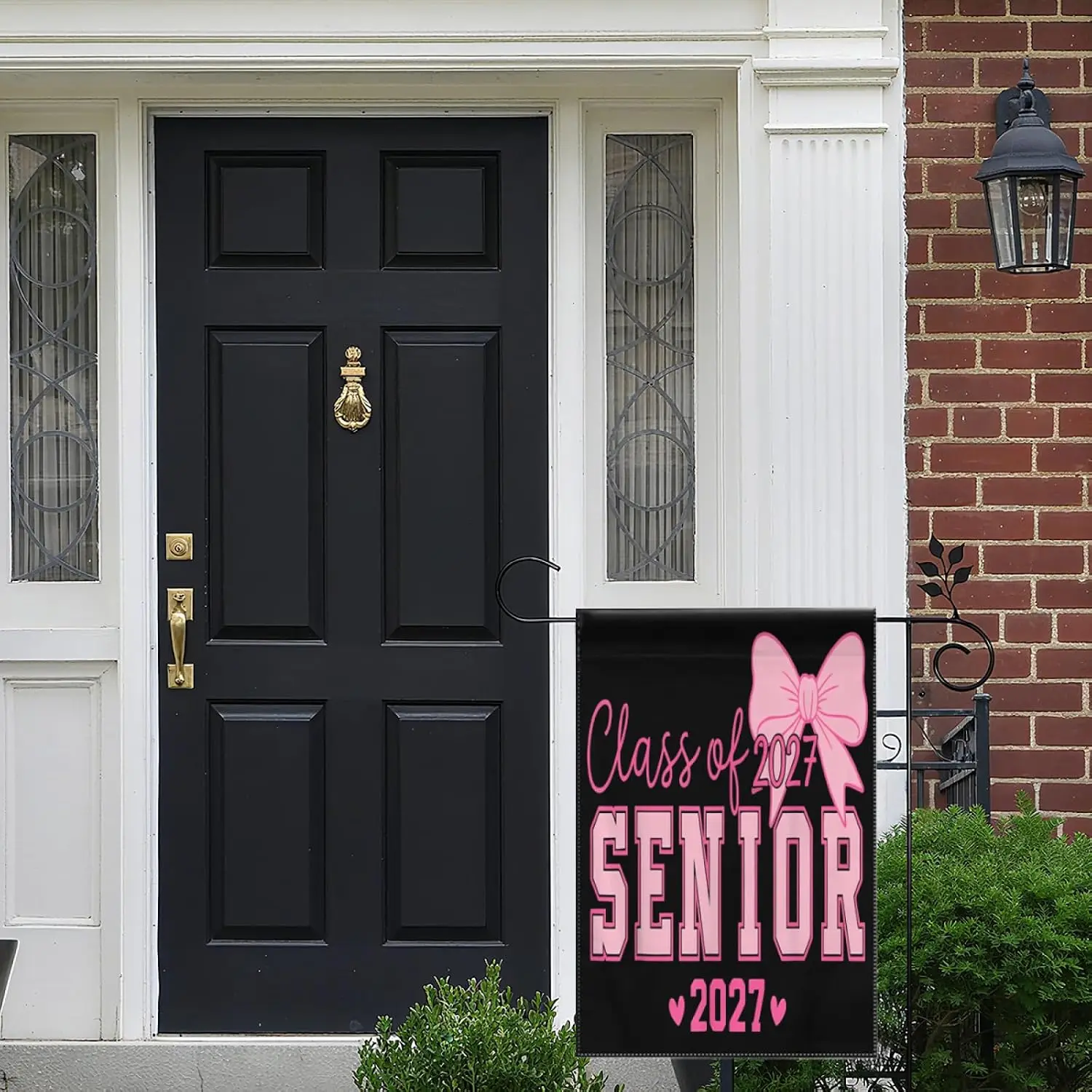 Senior 2027 Class of 2027 Coquette Pink Bow Graduation 2027 Flags For Yard Outside Garden Bedroom College Dorm Room Decor 12 yyi
