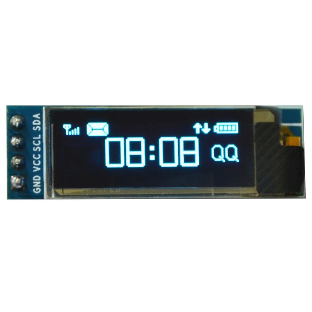 High Resolution 0.91 Inch Electronic OLED Easy Install IIC White I2C 128x32 Digital Spare LCD Display Module