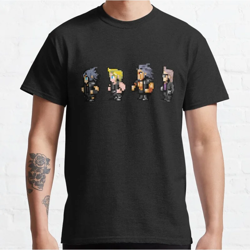 

The Crew noctis Retro jrpg video games Final Fantasy xv videogame ff15 Graphic T Shirts large size Adult tops S-6XL