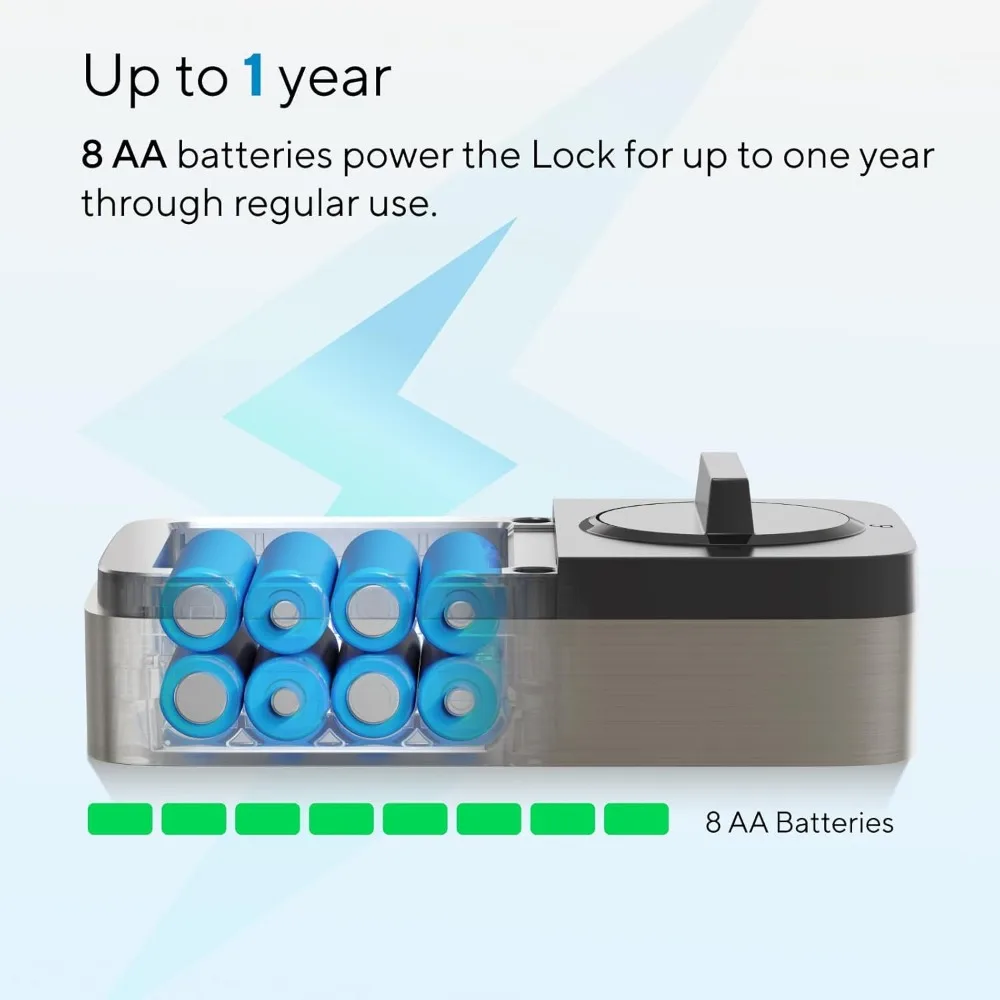 Bolt Fingerprint WiFi Smart Lock with Handle Lever Set, Front Door Lock Set, Keyless Entry Deadbolt with Fingerprint, App Remot