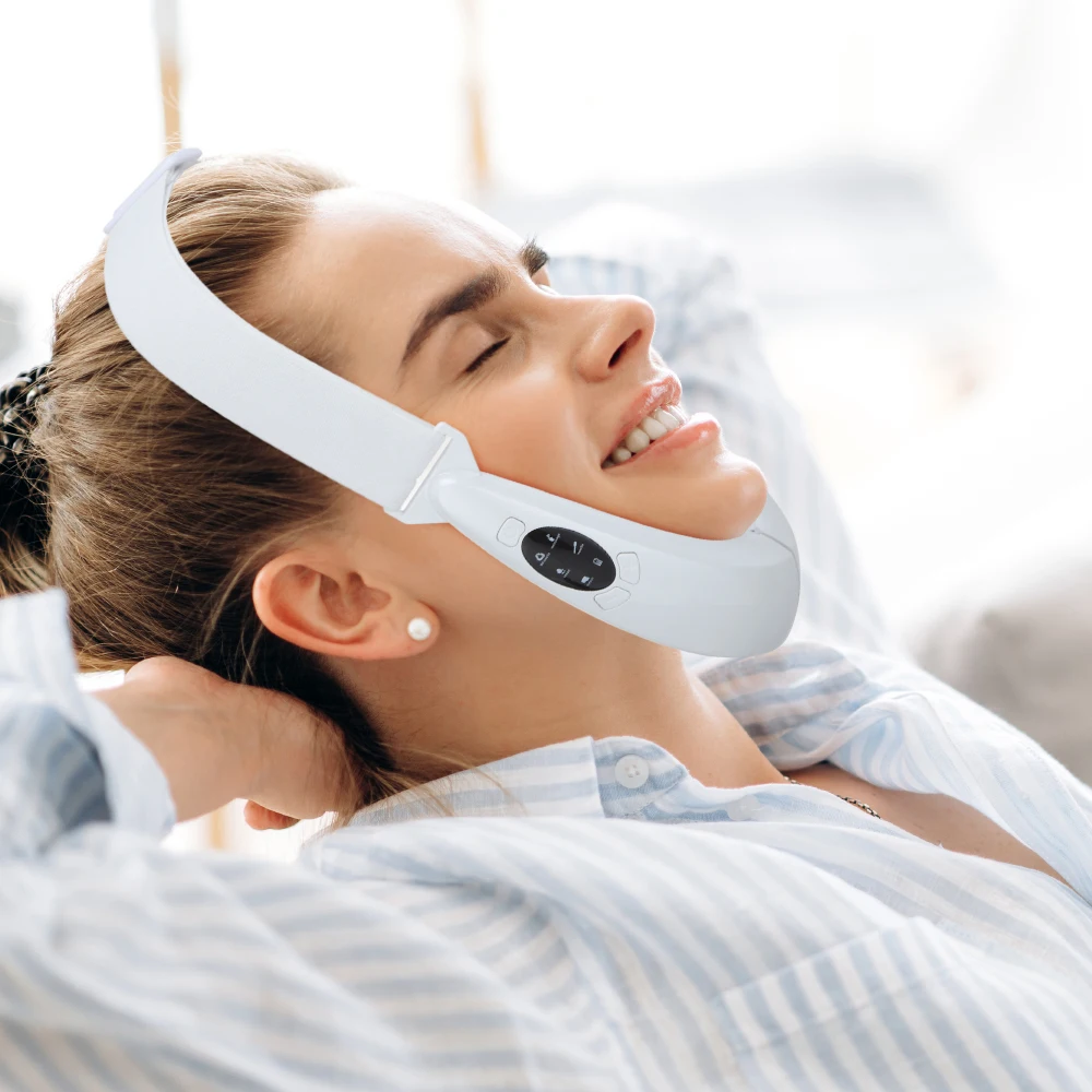 EMS Face Lift Device LED Photon Therapy massaggiatore vibrante per il viso dimagrante per il viso rimozione del doppio mento V-Line Lift Band cura della pelle