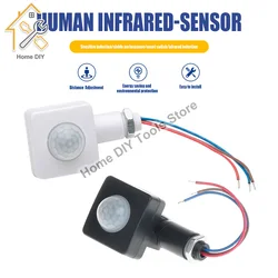 85-265V IP65 Motion Sensor Adjustable PIR Switch Ultrathin LED Flood Light PIR Waterproof Outdoor Motion Sensor Detector