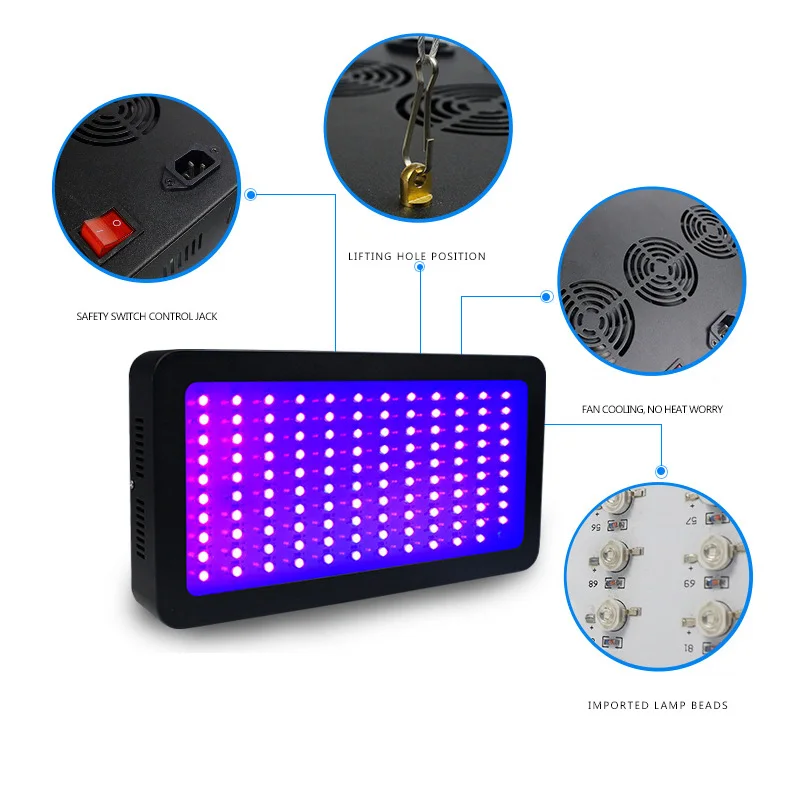 Lámpara LED de curado UV, 1000W, alta potencia, 395nm, 5 segundos, pegamento de estilo, impresión de tinta, aceite verde UV, luz de curado sin sombras