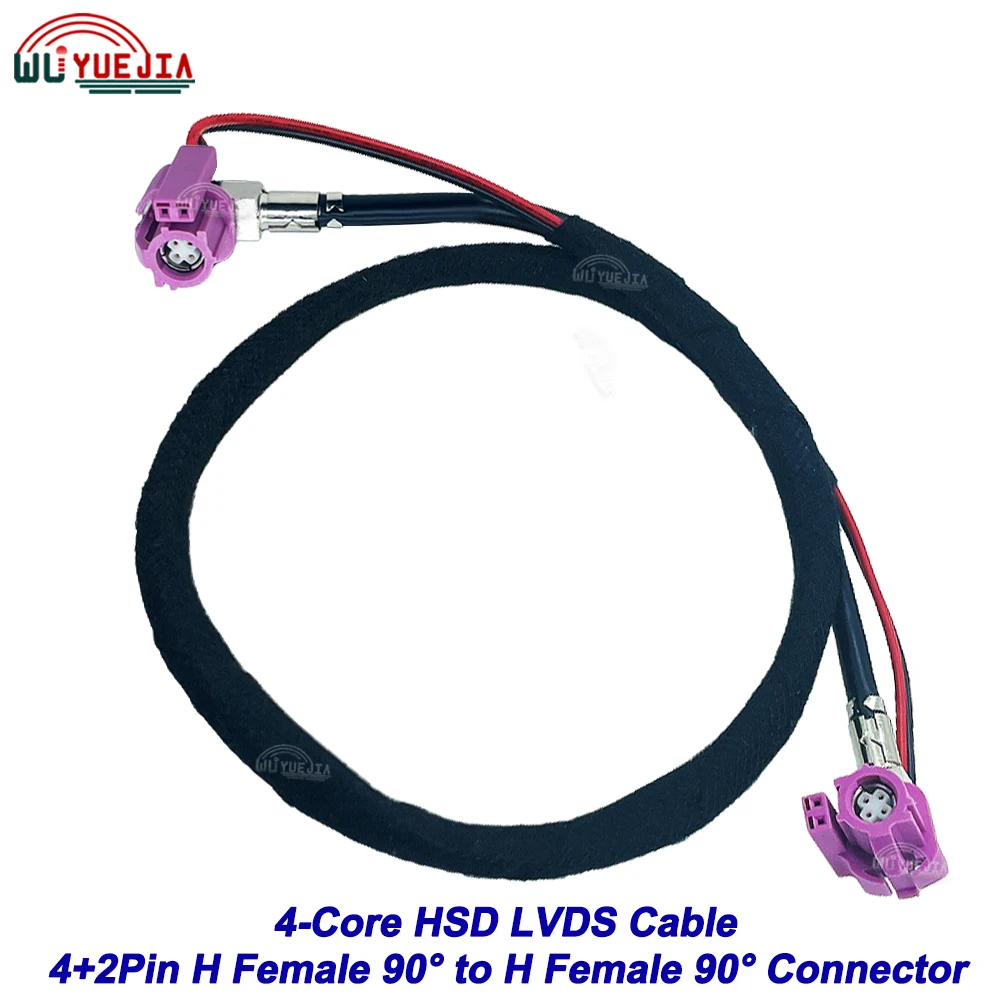 

4+2 Pin HSD Code H Female Jack Right Angle 6Pin Connector HSD LVDS Cable High Speed Data 535 4-Core Transmission Harness Wire