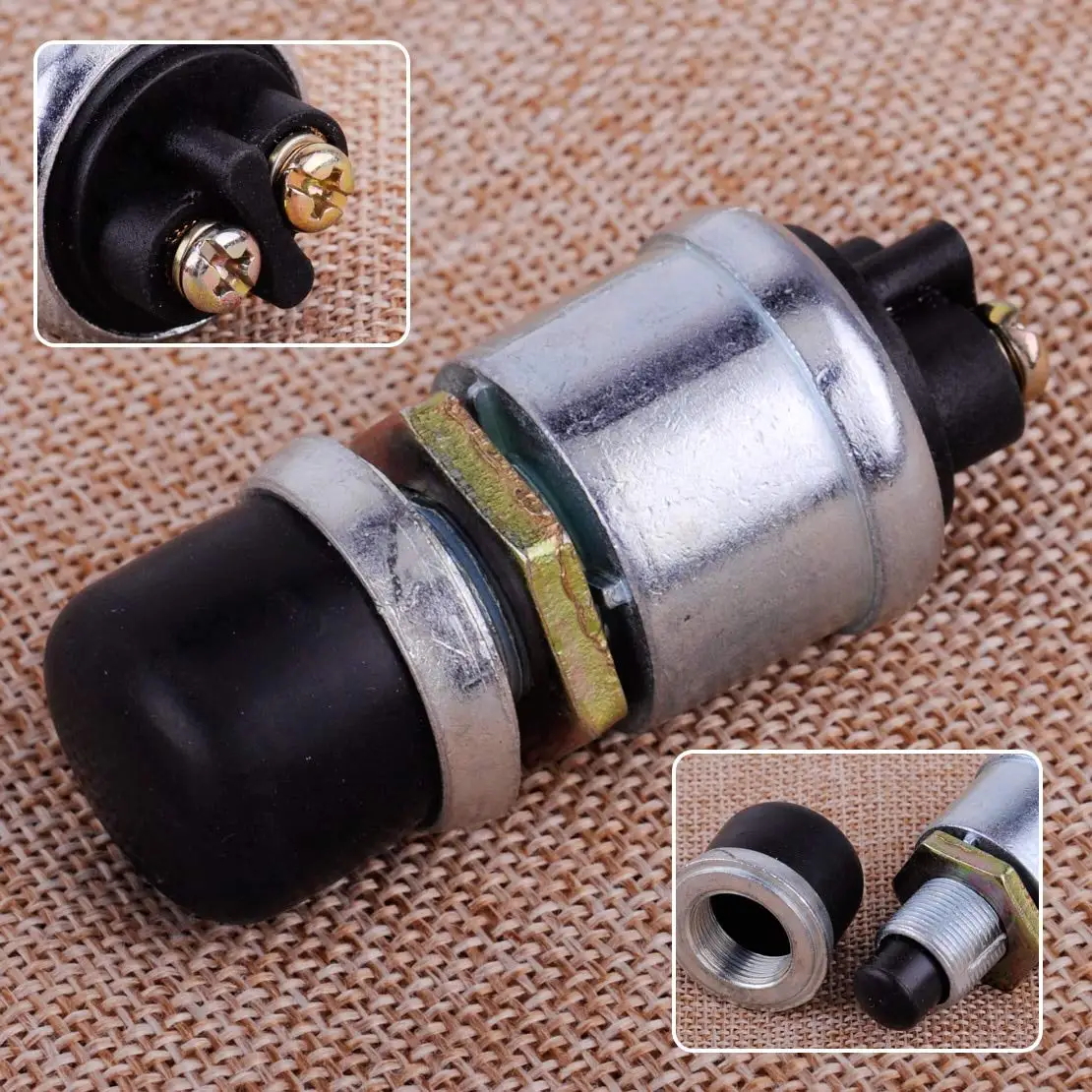 

50A 12V 24V Waterproof Push Button Starter Switch Truck Engine Start Boat Starter Horn Replacement Button Car Switch