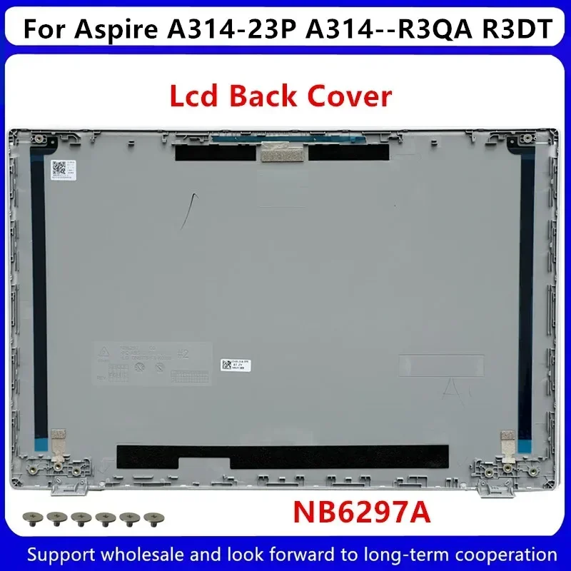 Novo para acer aspire A314-23P A314--R3QA r3dt prata lcd capa traseira nb6297a prata c escudo