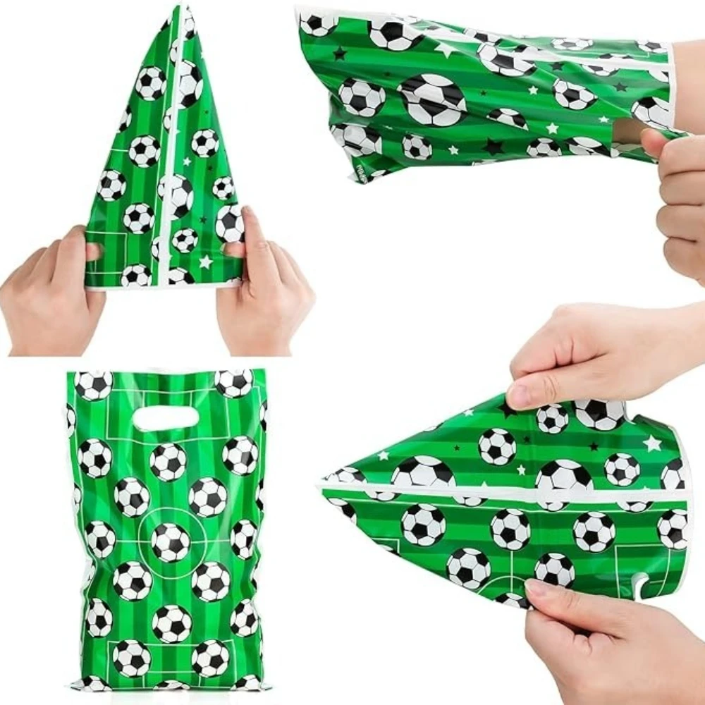 50/100Pcs Football Party Favor Bags Soccer Gift Bag for Kids Boys Sports Theme Birthday Party Supplies Team Soccer Goodie Bags