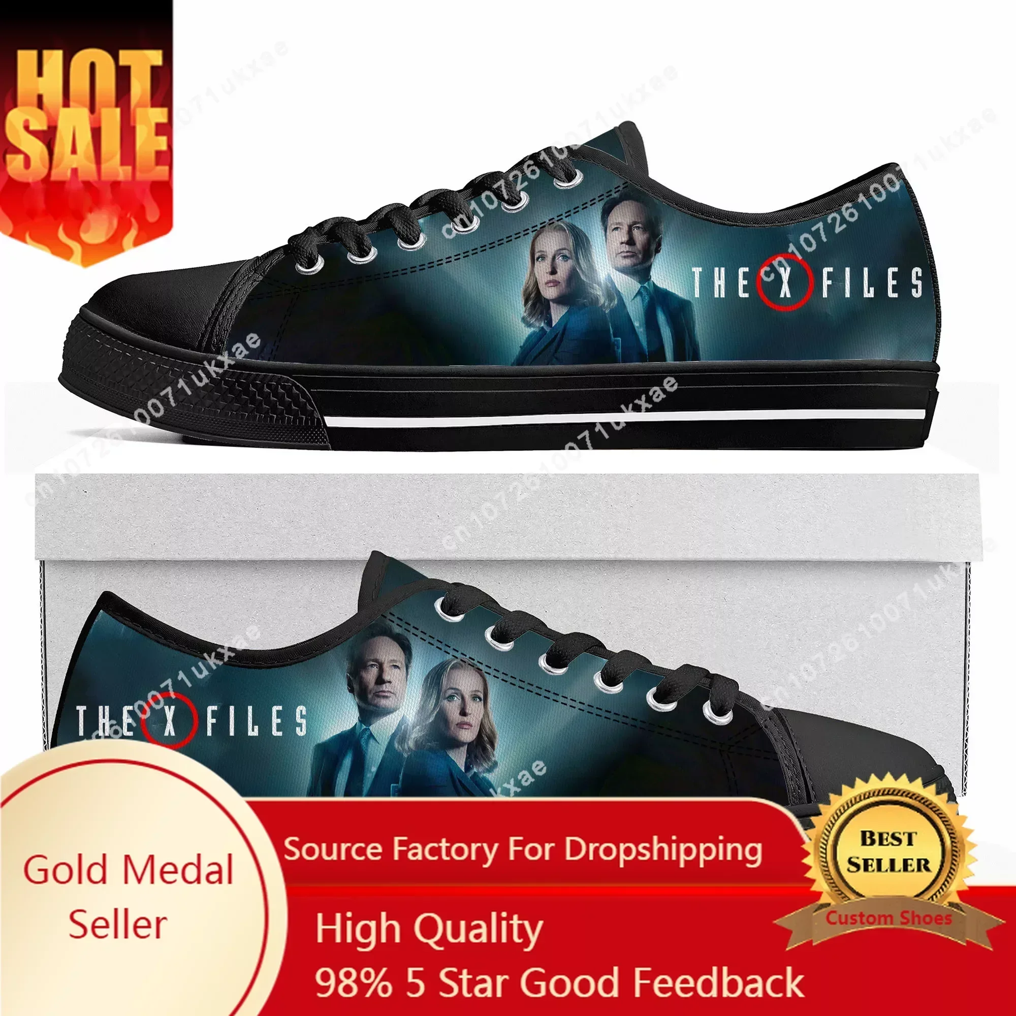 The X Files Low Top Sneakers Mens Womens Teenager High Quality Dana Scully Canvas Sneaker couple Casual Shoes Customize DIY Shoe