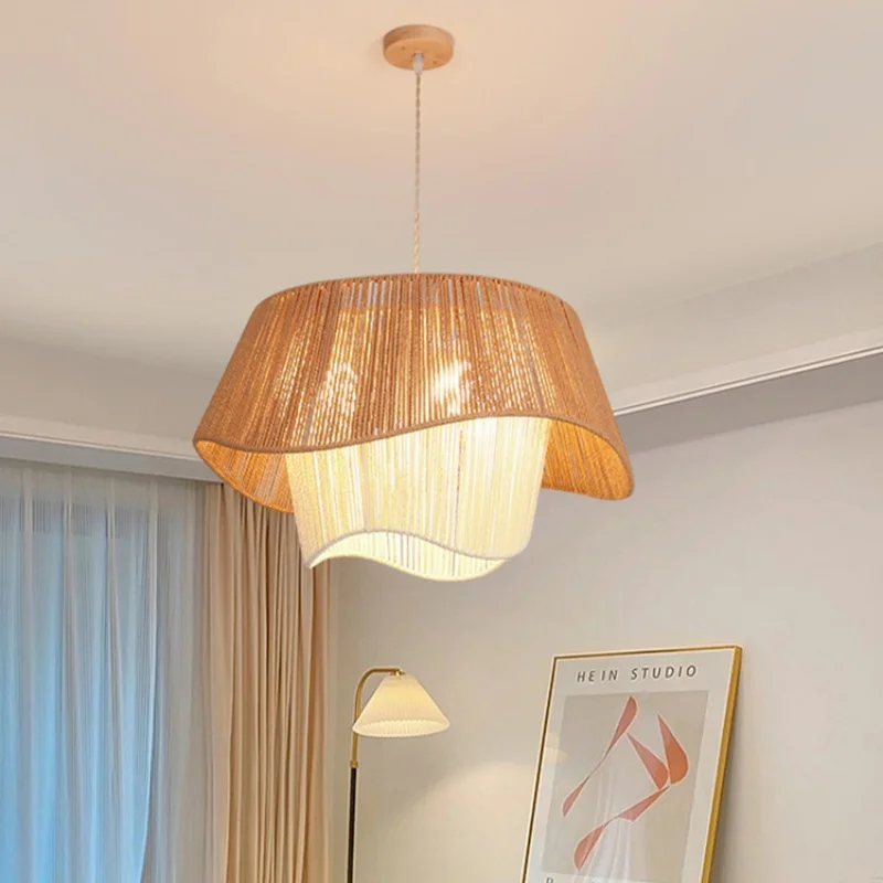 

Japanese Style Cream Style Chandelier Nordic Living Room Homestay Warm Designer Master Bedroom Lighting Fixtures