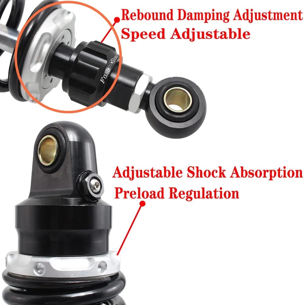 Picture 3: 330mm Shock Absorber Motorcycle Rear Suspension Damper Universal For Harley Street 500 750 2014-17 Honda Yamaha Kawasaki Suzuki