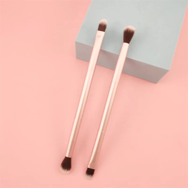 

3PCS All Aluminum Tube Double-ended Makeup Eye Shadow Brush Nose Silhouette Brush Highlighting Brightening Single Brush