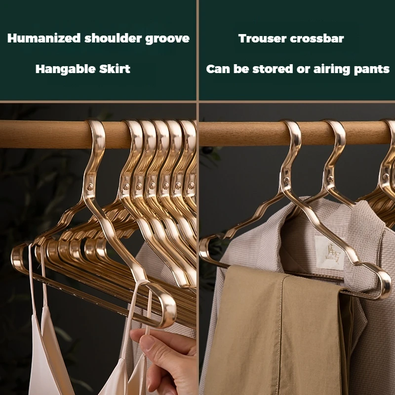 Single 45g Durable Non-Slip Drying Aluminum Alloy Clothing Hanger Domestic Adult Hanging Coat Hanger Supplies Organizer