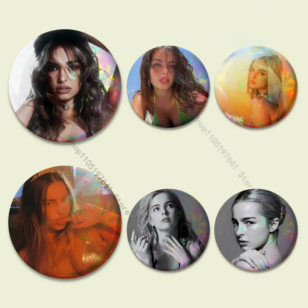A-Addison Rae Badges Button Round Creative Pin Brooch Badge Bag Decor Fans Collect Friends Gifts