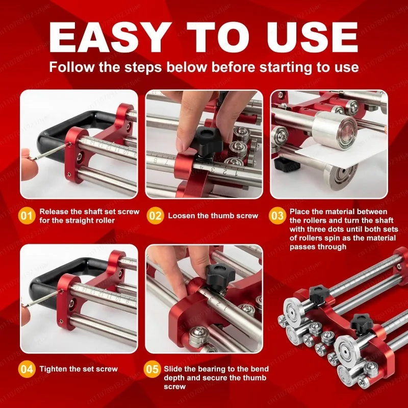 2-Station Metal Sheet Bending Roller, Roofing Tool with Folding & Hemming Functions, Portable Hand Operated