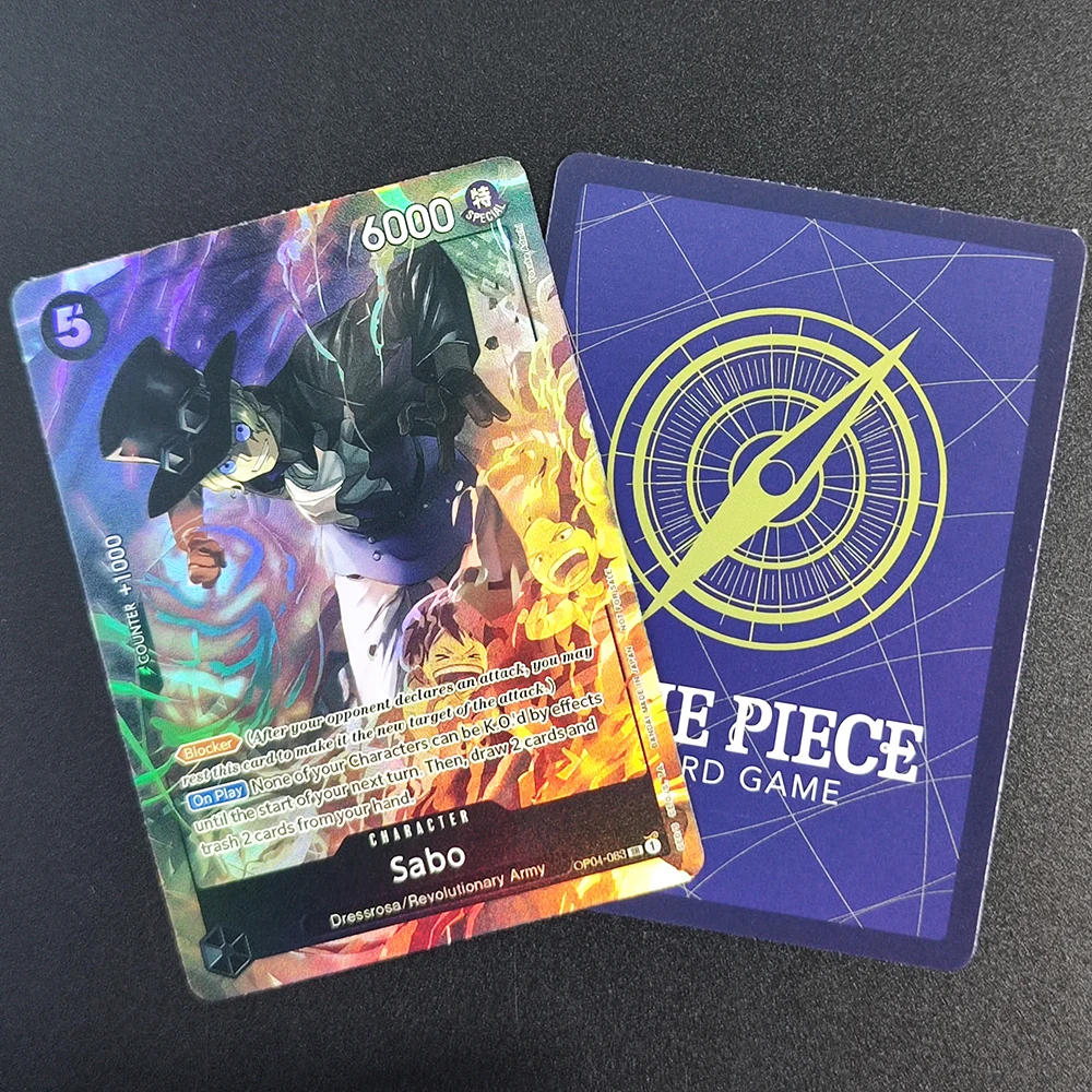 DIY Proxy OPCG One Piece English Sabo OP04-083 Manga OP13-120 Alternate Art Wanted Poster OP07-118 SP OP13-004 Game Card Toy - view 6