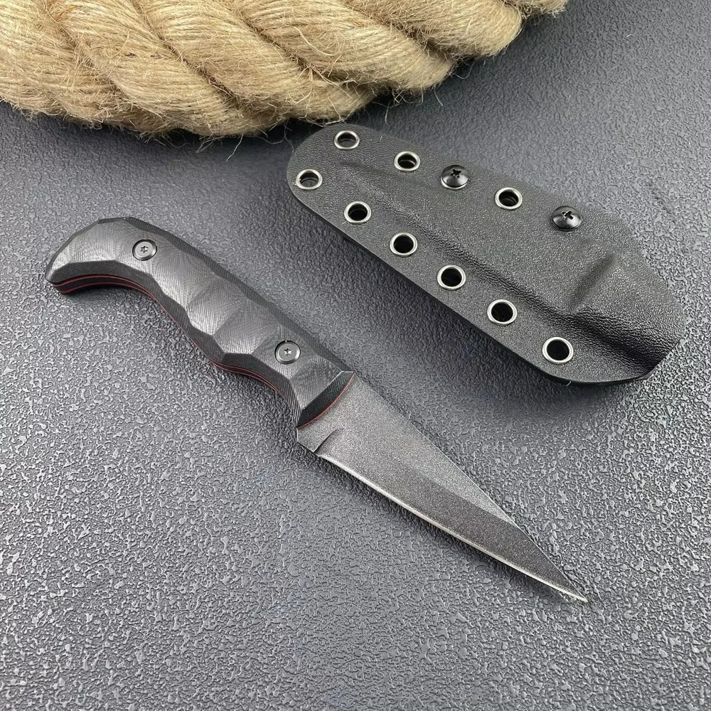 最高品質サバイバル固定刃ナイフ-8cr13movブレード-g10ハンドル-新品-アウトドアストレートナイフ-携帯ツール-キャンプナイフ