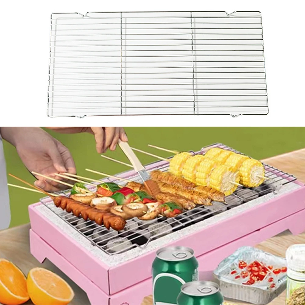 1pcs Disposable Barbecue Stove Accessories Special Grill Rack Portable Mini Grill Square Grill Versatility Stainless Steel