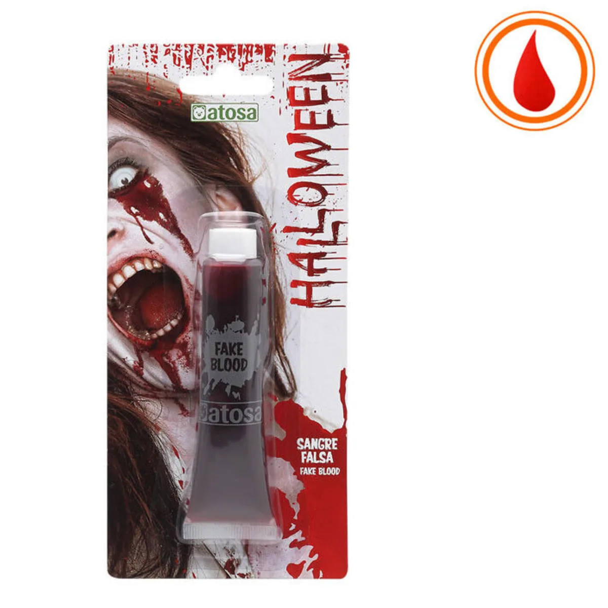 Maquillaje Sangre falsa de color rojo intenso para fiestas de Halloween carnaval