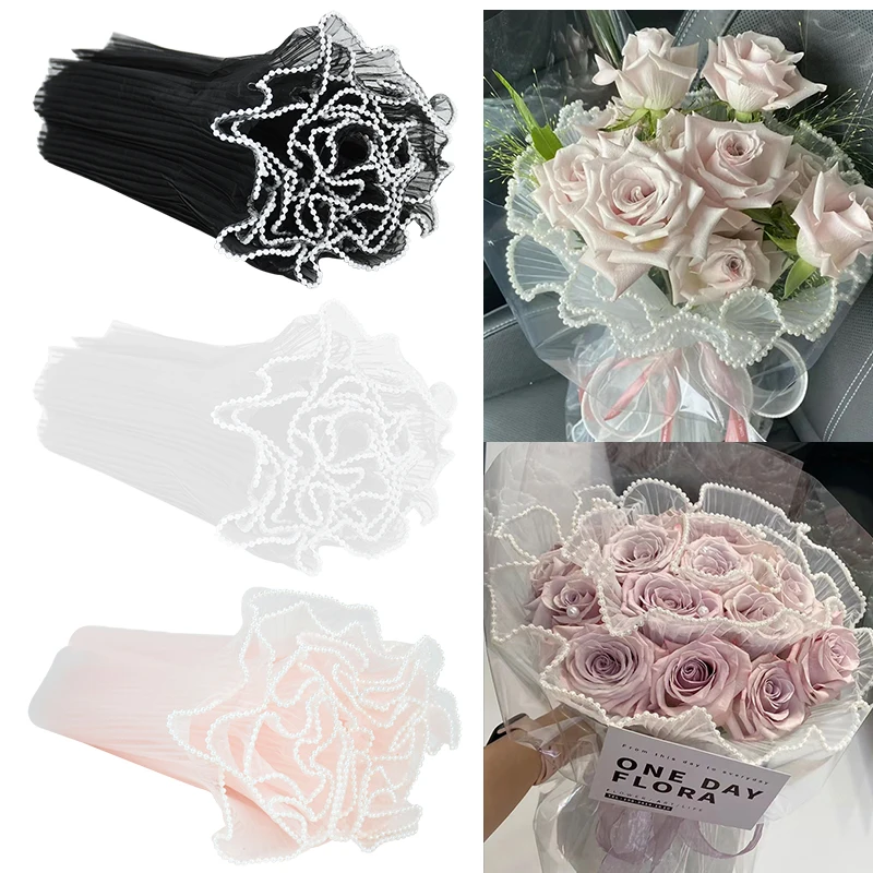 Tulip Rose Pearl Mesh Verpackung Tüllrolle für Blumenstrauß Geschenk Bobo Ballon Geburtstagsfeier Hochzeitstag Geschenkverpackung – Detail 5