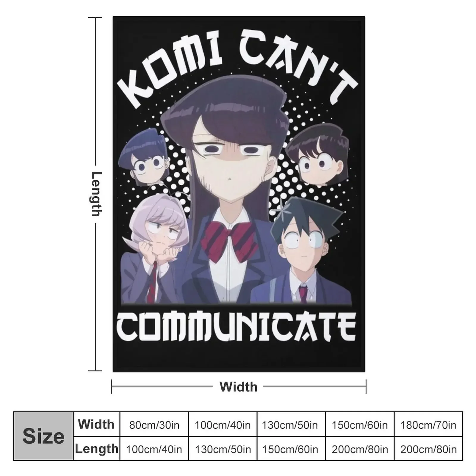 Komi Can't Communicate - komi san Throw Blanket Soft Plush Plaid heavy to sleep Extra Large Throw Blankets