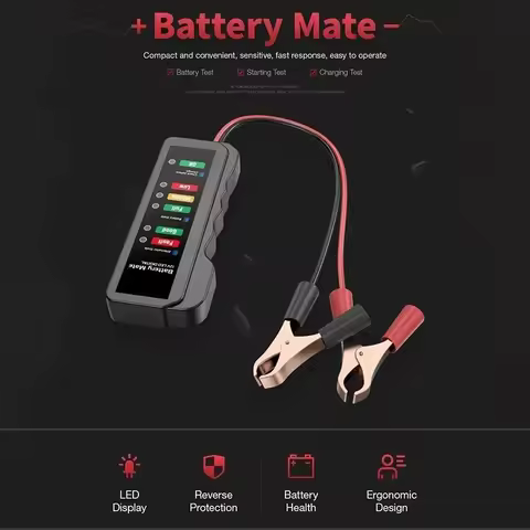 12V car battery tester, Alternator Tester Automotive,Battery Checker, Analyzer to Check alternator &amp; Battery Charging System