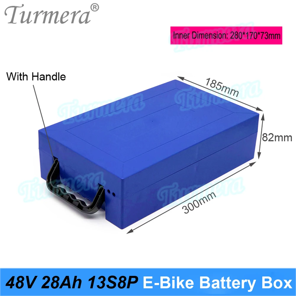 Turmera 48V e-bike skrzynka na akumulator 13S 30A 50A bilans BMS z 13S8P 18650 uchwyt DC XT60 wtyczka spawanie nikiel dla majsterkowiczów