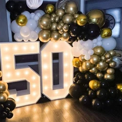 73cm LED Marquee Light Up Number Lights White Marquee Number Lights Sign for Wedding Decor Birthday Anniversary Party Supplies